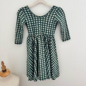 Green and White Kids Dress